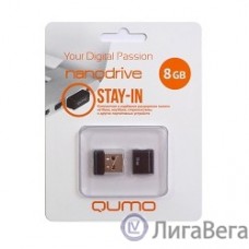 USB 2.0 QUMO 8GB NANO [QM8GUD-NANO-B] Black