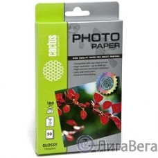 Cactus CS-GA618050 Бумага A6/180г/м2/50л./белый, глянцевое для струйной печати