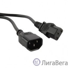 Hyperline PWC-IEC13-IEC14-1.0-BK Кабель питания монитор-компьютер IEC 320 C13 - IEC 320 C14 (3x0.75), 1 м