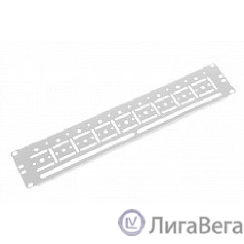 ЦМО Органайзер кабельный горизонтальный 19″ для крепления стяжек 2U (ГКО-У-2)