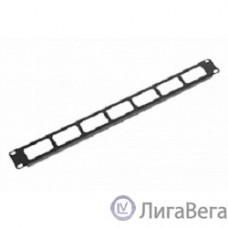 ЦМО Органайзер кабельный горизонтальный 19″ 1U с окнами для кабеля, цвет черный (ГКО-О-1-9005)