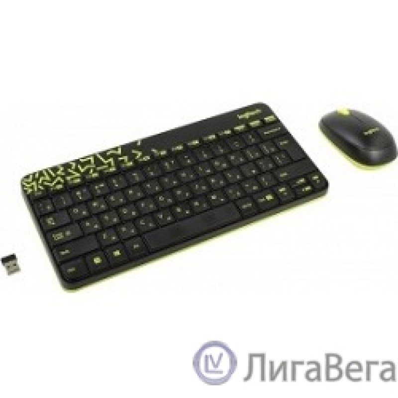920-008213 Logitech Клавиатура + мышь MK240 Nano Black-yellow оригинальная заводская гравировка RU/LAT 920-008213 Logitech Клавиатура + мышь MK240 Nano Black-yellow оригинальная заводская гравировка RU/LAT