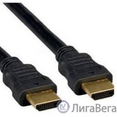 Кабель HDMI Gembird/Cablexpert , 1м, v1.4, 19M/19M, плоский кабель, черный, позол.разъемы, экран (CC-HDMI4F-1M)