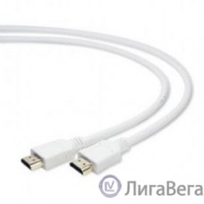 Кабель HDMI Gembird/Cablexpert, 1м, v1.4, 19M/19M, белый, позол.разъемы, экран, пакет (CC-HDMI4-W-1M)