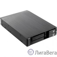 Procase T2-012-SATA3-BK {Hot-swap корзина 2*2.5″ SATA3/SAS 6Gb (черный) hotswap trayless aluminium mobie rack module (1x3,5) 1xFAN 80x15mm}