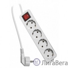 Гарнизон Сетевой фильтр  ELB-G4-W-3, 4 евророзетки с выключателем и заземлением, допустимый ток 16А, длина 3м. 