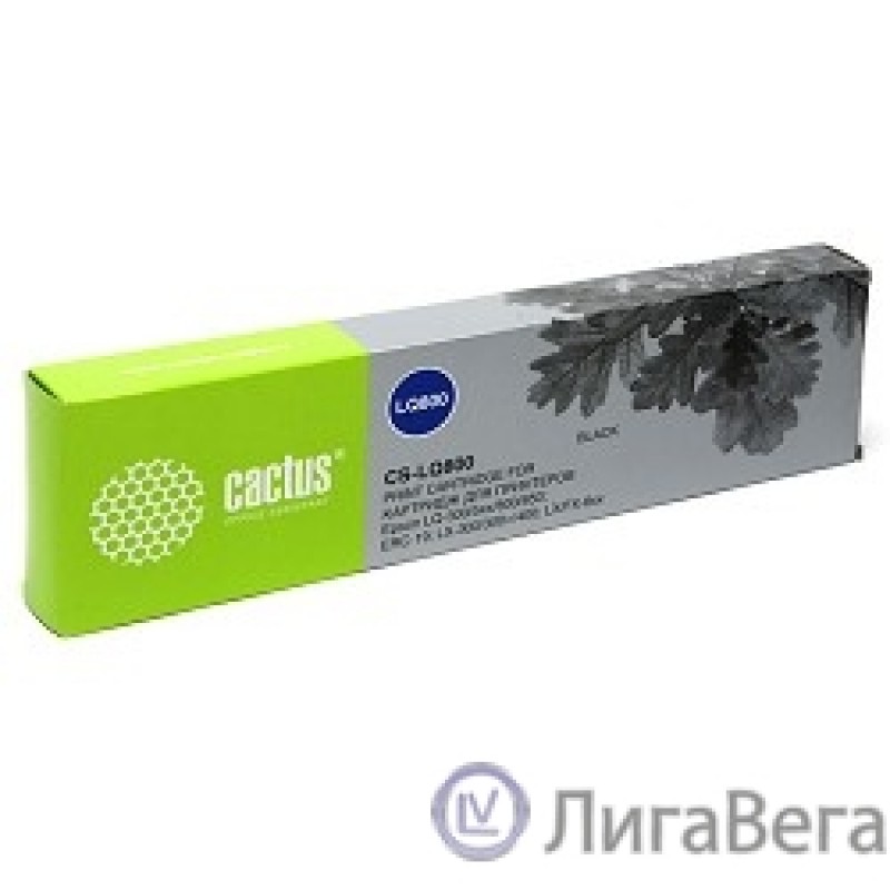 CACTUS LQ800 Картридж матричный (CS-LQ800) для Epson LQ-300/5xx/800/850; ERC-19; LX-300/300+/400; LX/FX-8xx, ресурс 3 000 000 зн, black