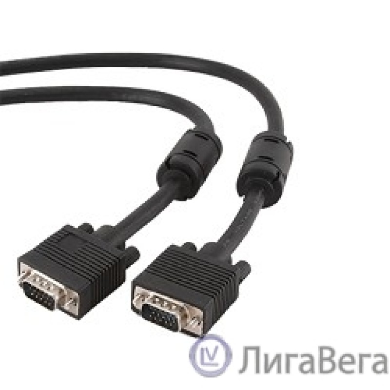 Gembird /Cablexpert CC-PPVGA-15m-B, Кабель VGA Premium ,15M/15M, 15м, тройн. экран,феррит. кольца,пакет  ,черные