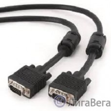 Gembird/Cablexpert CC-PPVGA-10-B, Кабель VGA Premium , 15M/15M, 3.0м, черный, тройной экран, феррит.кольца 