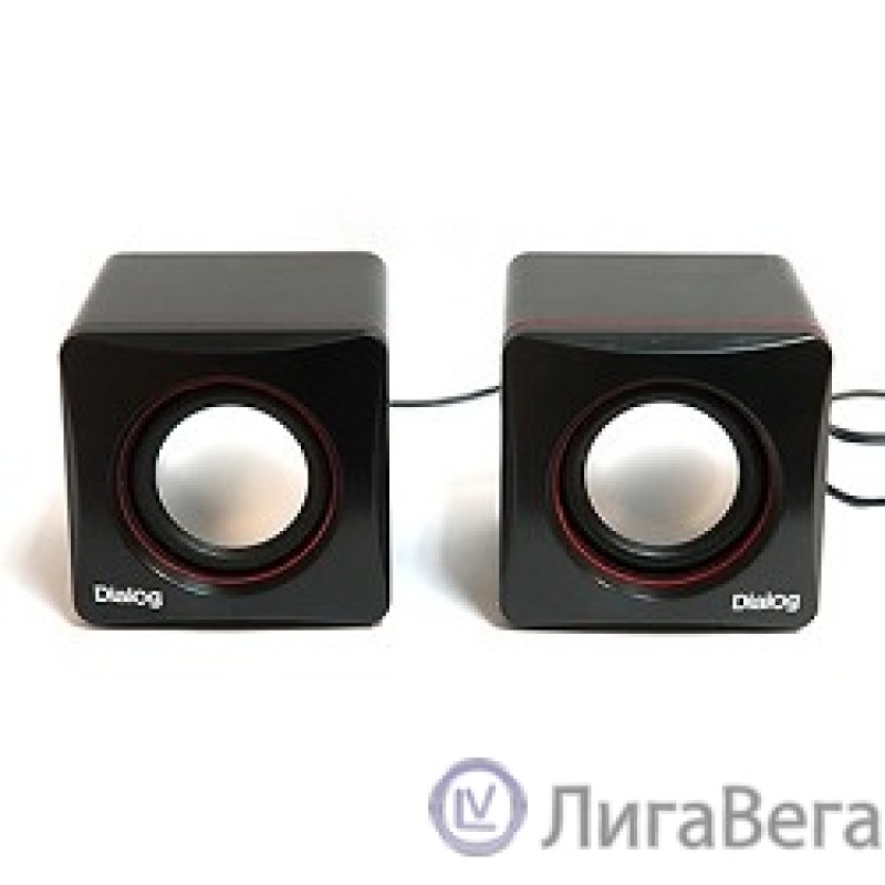 Dialog Colibri AC-04UP BLACK-RED {акустические  колонки 2.0, 6W RMS, питание от USB}