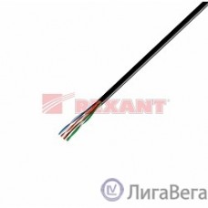 Rexant (01-0045) Кабель витая пара U/UTP, CAT 5e, PE, 4PR, 24AWG, OUTDOOR, SOLID, черный, 305м
