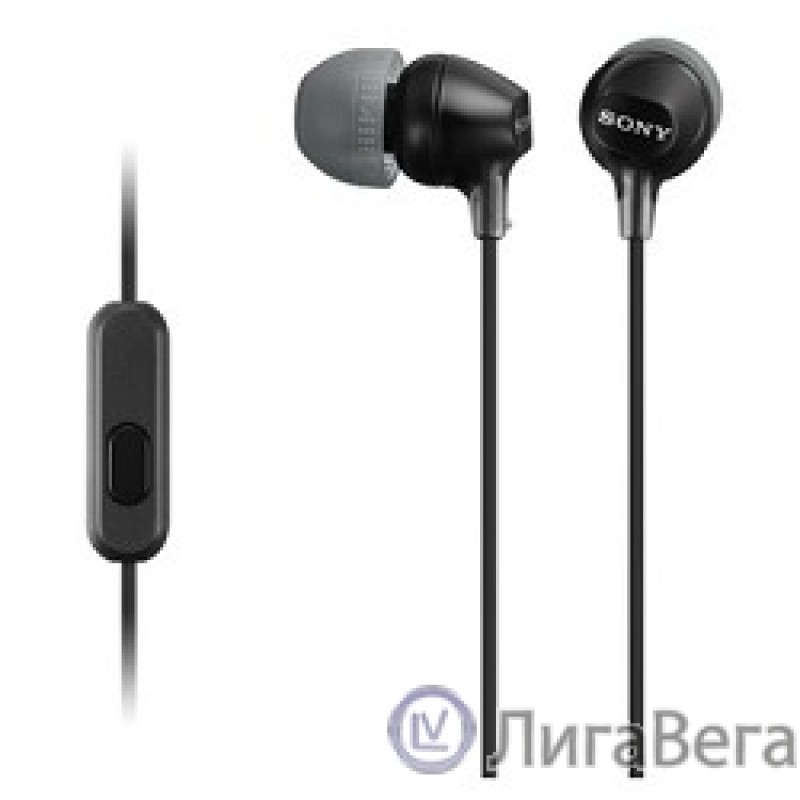 Sony MDR-EX15AP черный {Наушники с гарнитурой} [MDREX15APB.CE7]