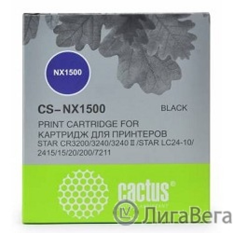 CACTUS NX1500 Картридж ленточный Cactus (CS-NX1500) черный для Star NX-1500/24xx/LC-8211 2000000 зн. CACTUS NX1500 Картридж ленточный Cactus (CS-NX1500) черный для Star NX-1500/24xx/LC-8211 2000000 зн.