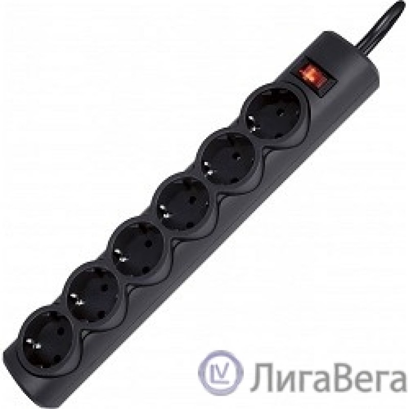 Defender Фильтр DFS 151 1.8 m, 6 розеток, черный [99494]