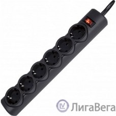 Defender Фильтр DFS 155 5.0 m, 6 розеток, черный [99496]