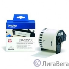 Brother DK22205 Лента бумажная клеящая белая 62мм (DK22205)