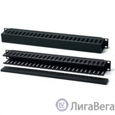 Hyperline CM-2U-PL-COV Кабельный организатор с пластиковыми кольцами и крышкой, 19″, 2U