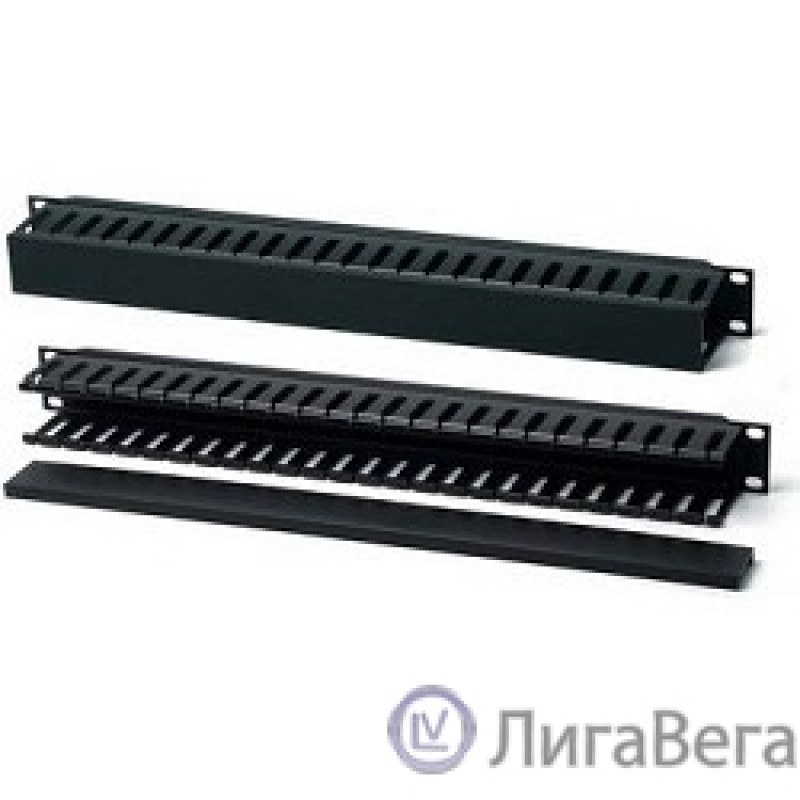Hyperline CM-2U-PL-COV Кабельный организатор с пластиковыми кольцами и крышкой, 19″, 2U Hyperline CM-2U-PL-COV Кабельный организатор с пластиковыми кольцами и крышкой, 19″, 2U