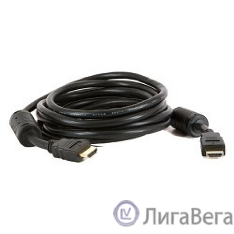 5bites APC-014-100 Кабель  HDMI M / HDMI M V1.4b, высокоскоростной, ethernet+3D, зол.разъемы, ферр.кольца, 10м.