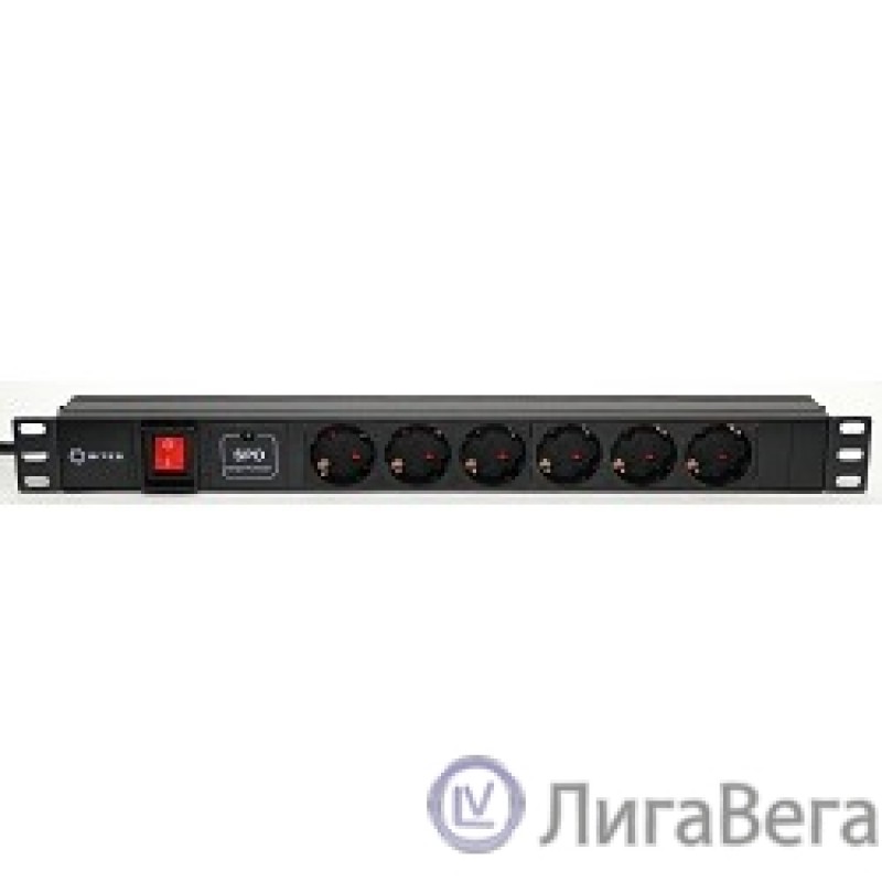 5bites PDU619A-06 Блок розеток  6S / AL / SWITCH / 1U / 19″ / 2M*3G*1.5MM2 / VDE 5bites PDU619A-06 Блок розеток  6S / AL / SWITCH / 1U / 19″ / 2M*3G*1.5MM2 / VDE