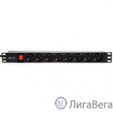 5bites PDU819P-01 Блок розеток  8S / PVC / SWITCH / 1U / 19″ / 2M*3G*1.5MM2 / VDE