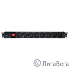 5bites PDU819P-08 Блок розеток  8S / PVC / SWITCH / 1U / 19″
