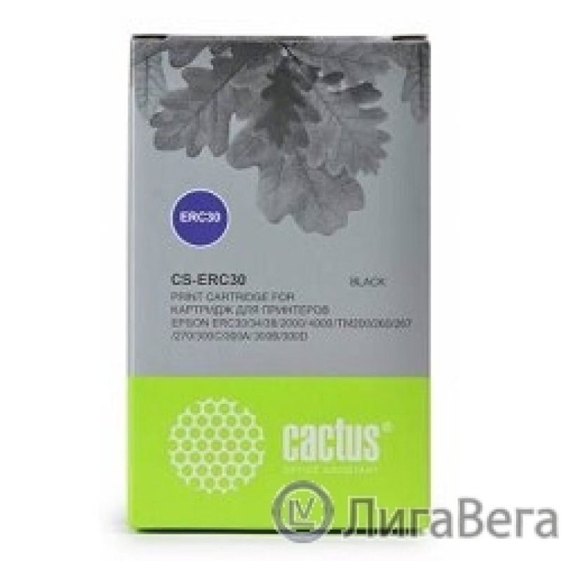 CACTUS Картридж матричный CS-ERC30 12.7x5 черный для Epson ERC 30/34/38/TM-U220