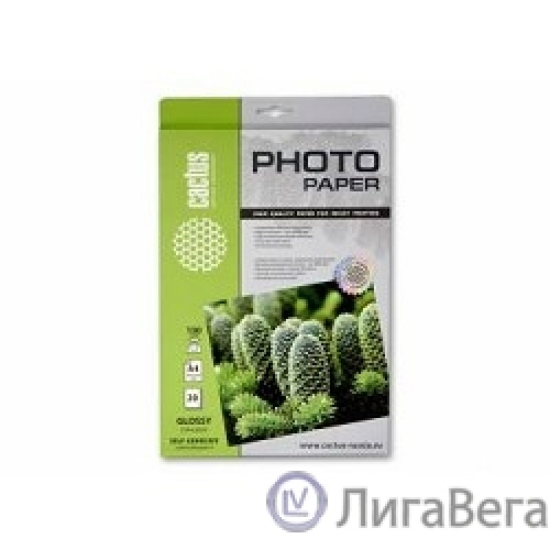 CACTUS CS-GSA413020 Фотобумага A4/130г/м2/20л. глянцевое самоклей. для струйной печати CACTUS CS-GSA413020 Фотобумага A4/130г/м2/20л. глянцевое самоклей. для струйной печати