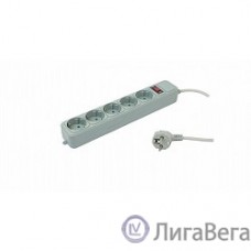 PC PET Сетевой фильтр AP01006-5-GR 5м (5 розеток, EURO, EURO/RUS), серый {619891}