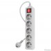 PC PET Сетевой фильтр AP01006-5-GR 5м (5 розеток, EURO, EURO/RUS), серый {619891} PC PET Сетевой фильтр AP01006-5-GR 5м (5 розеток, EURO, EURO/RUS), серый {619891}
