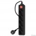 PC PET Сетевой фильтр AP01006-3-B 3м (5 розеток, EURO, EURO/RUS), черный {619894} PC PET Сетевой фильтр AP01006-3-B 3м (5 розеток, EURO, EURO/RUS), черный {619894}