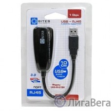 5bites UA3-45-01BK Кабель-адаптер  USB3.0 -> RJ45 10/100/1000 Мбит/с, 10см