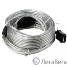 Aopen/Qust Кабель-адаптер USB2.0-repeater, удлинительный активный Af> 15м (ACU823-15M) [6938510851338]