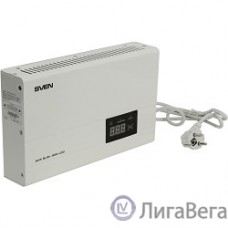 SVEN Стабилизатор напряжения AVR SLIM-500 LCD белый