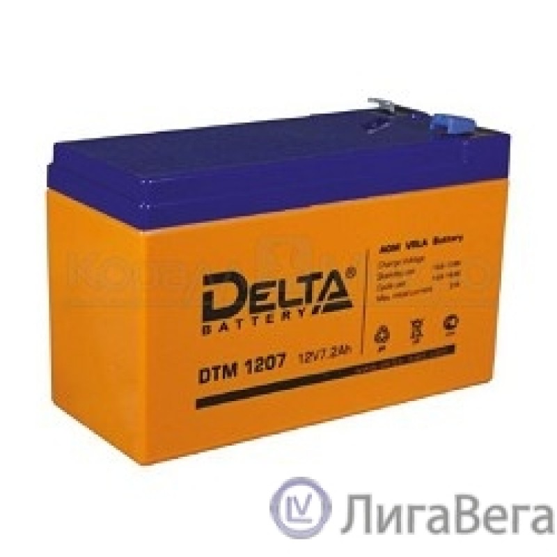 Delta DTM 1207  (7,2 А\ч, 12В) свинцово- кислотный аккумулятор   Delta DTM 1207  (7,2 А\ч, 12В) свинцово- кислотный аккумулятор