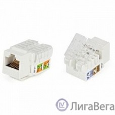 Hyperline KJNE-8P8C-C5e-90-SH-F-WH Вставка Keystone Jack RJ-45(8P8C), категория 5e, экранированная, 110 IDC, заделка с помощью NE-TOOL, белая
