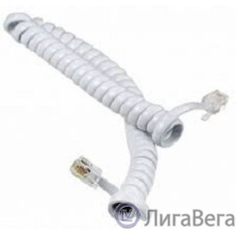 Rexant (18-2021) Шнур витой трубочный 2М телефонный белый Rexant (18-2021) Шнур витой трубочный 2М телефонный белый