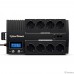 CyberPower BR1000ELCD ИБП {Line-Interactive, 1000VA/600W USB/RJ11/45/USB charger A/С (4+4 EURO), 12В/9 Ач х 1}