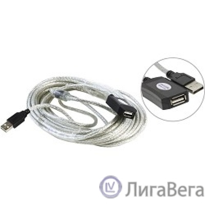Aopen Кабель-адаптер USB2.0-repeater, удлинительный активный Af> 10м (ACU823-10M) [6938510851321]