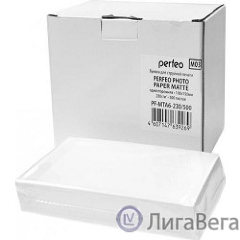 Perfeo PF-MTA6-230/500  Бумага Perfeo матовая 500л, 10х15 230 г/м2 