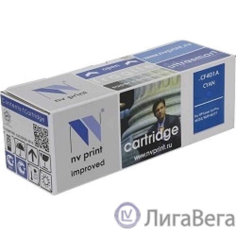 NV Print CF401A Картридж для HP Laser Jet Pro M252, MFP M277 CYAN  1400к.