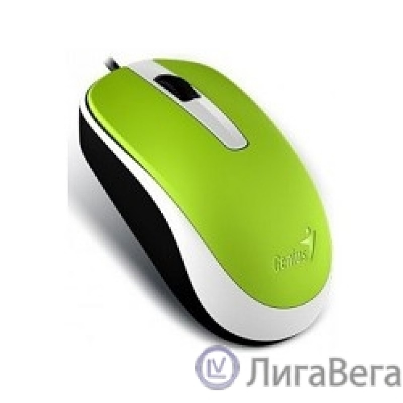 Genius Мышь DX-120 Green { оптическая, 1000 dpi, 3 кнопки+колесо прокрутки, провод 1,5 м, USB} [31010105105/31010010404]