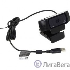 960-000998 Logitech HD Pro Webcam C920 { USB 2.0, 1920*1080, 2Mpix foto, Mic, Black}