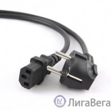Кабель питания Gembird 1м, черный, с заземлением, без пакета