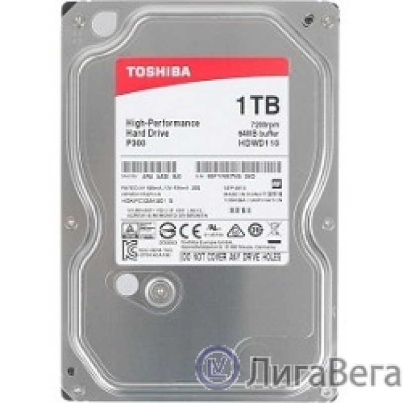 1TB Toshiba (HDWD110UZSVA) P300 {SATA 3, 7200 rpm, 64Mb buffer, 3.5″}