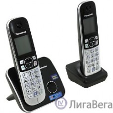 Panasonic KX-TG6812RUB Радиотелефон черный (2 трубки с ЖК диспл., DECT)