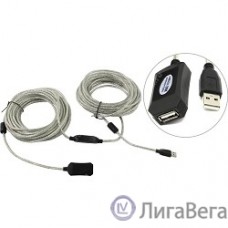 Aopen/Qust Кабель-адаптер USB2.0-repeater, удлинительный активный Af> 20м (ACU823-20M) [6938510851345]