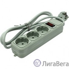 Exegate EX221177RUS Сетевой фильтр Exegate SP-3-1.8G (3 розетки, 1.8м, евровилка, серый)