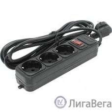 Exegate EX221179RUS Сетевой фильтр Exegate SP-3-3B (3 розетки, 3м, евровилка, черный)