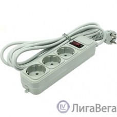 Exegate EX221180RUS Сетевой фильтр Exegate SP-3-3G (3 розетки, 3м, евровилка, серый)